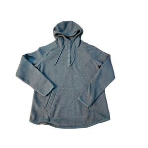 Women's Green Ascend Expedition Fleece Long Sleeve Hoodie Pullover in Size Large